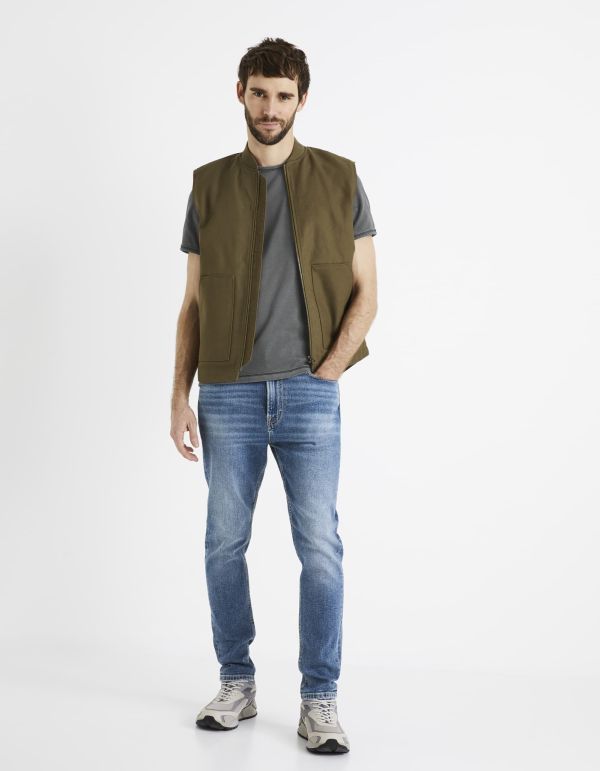 T-shirt col rond 100% coton - anthracite