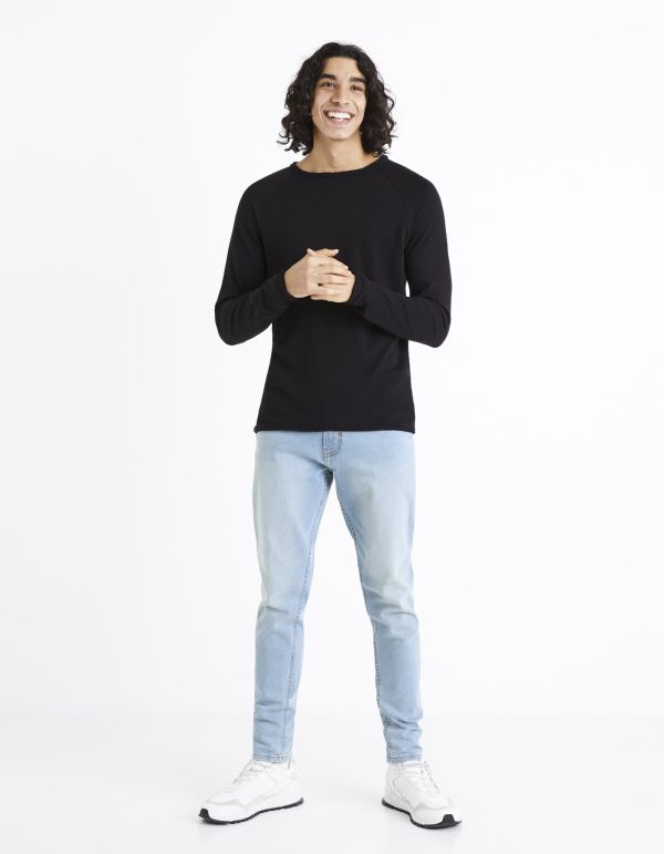 T-shirt col rond 100% coton - noir