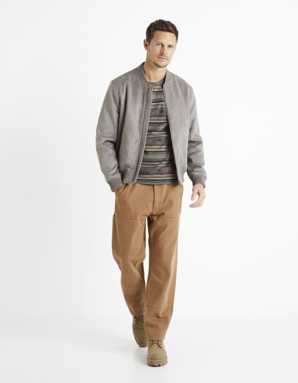 T-shirt col rond 100% coton - gris