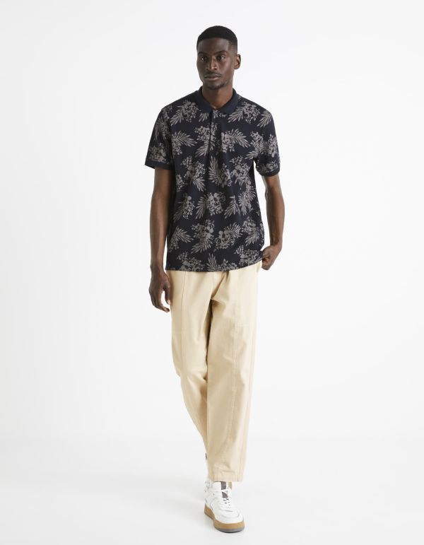 Polo pîqué 100% coton - noir