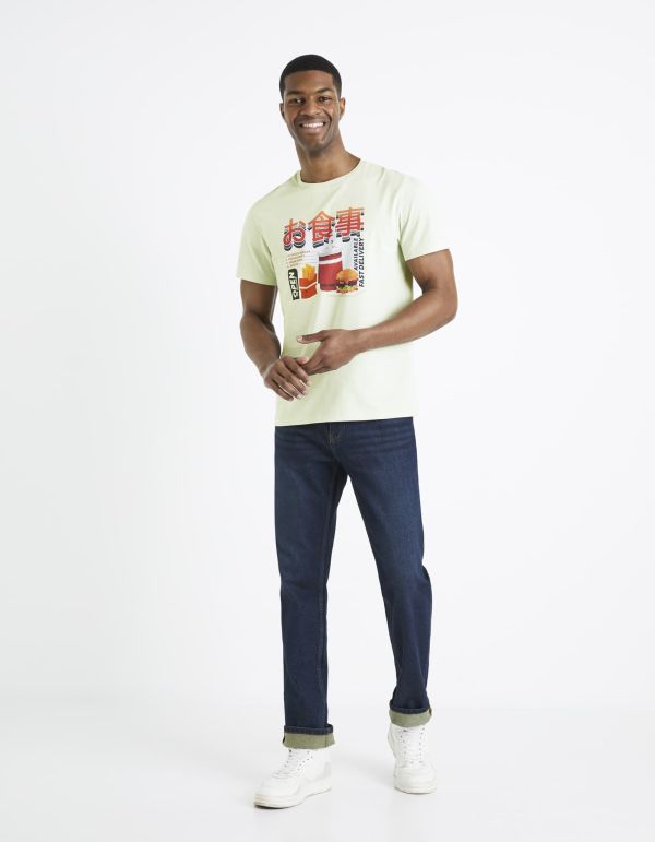 T-shirt col rond 100% coton - vert