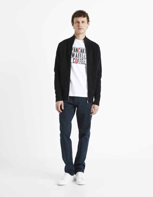 T-shirt col rond 100% coton - blanc