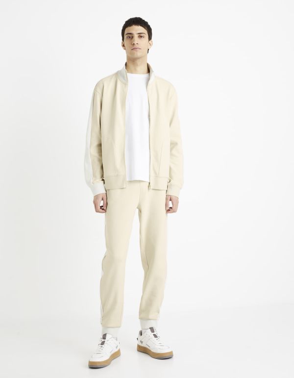 Sweat poches zippé - blanc