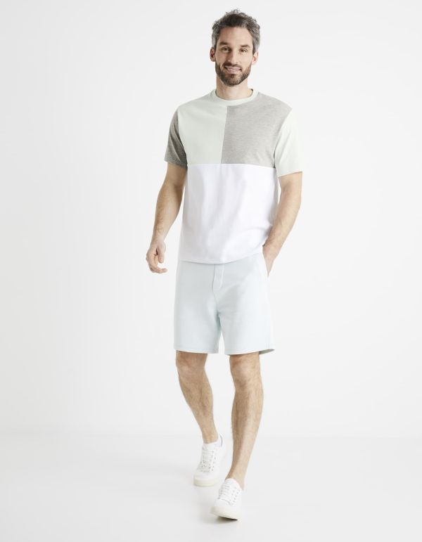 T-shirt col rond 100% coton - vert