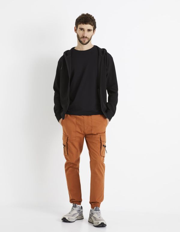 Pantalon cargo en coton stretch - OCRE