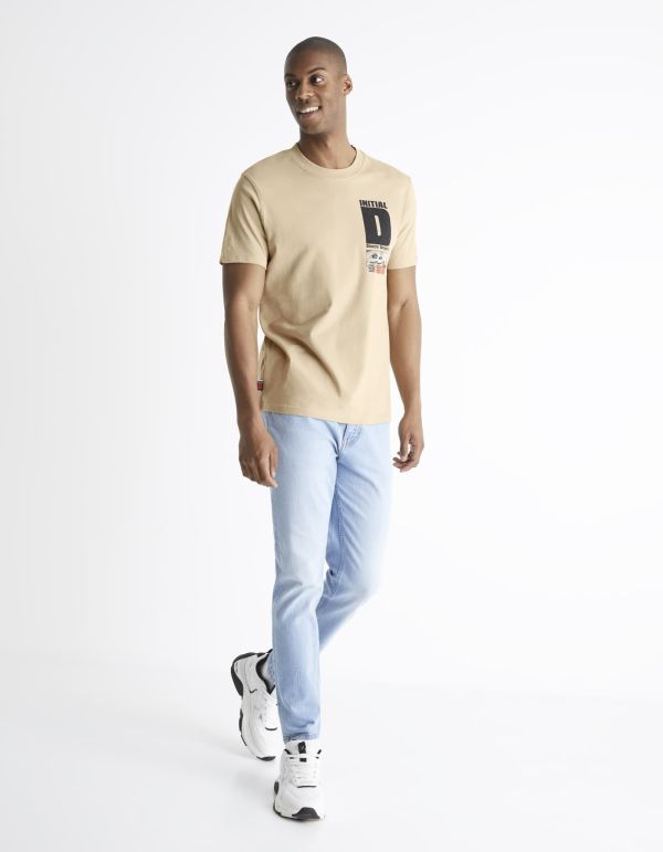 Initial D - T-shirt beige