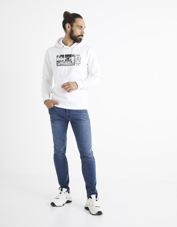 Initial D - Sweat blanc optique