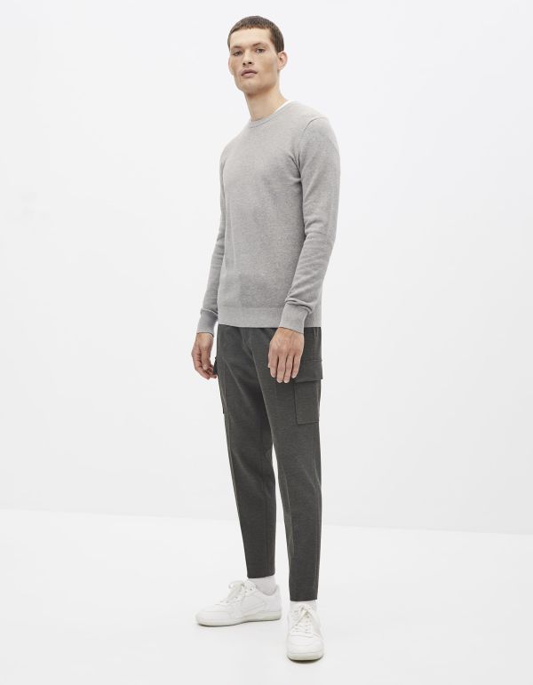 Pull col rond 100% coton