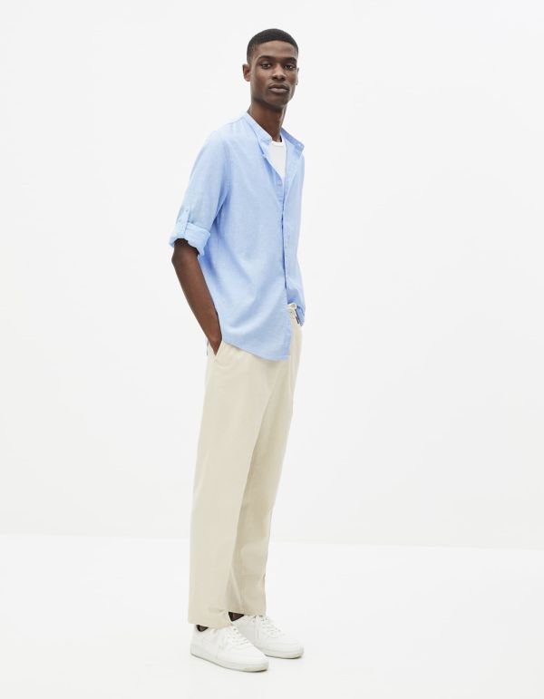 Chemise regular lin / coton