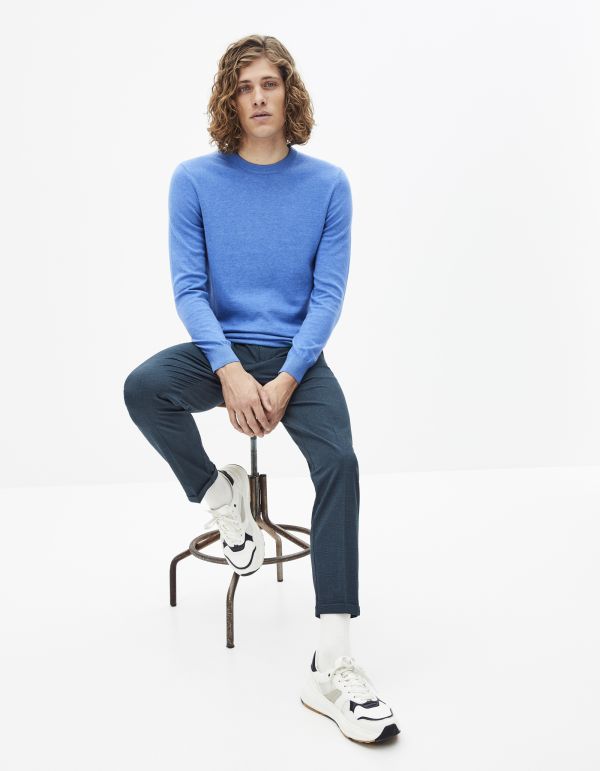 Pull col rond coton SUPIMA