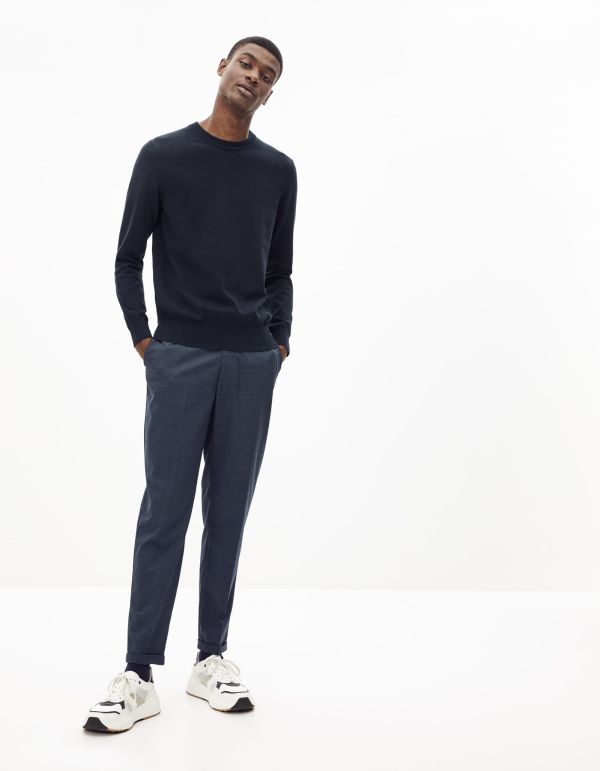 Pull col rond coton SUPIMA