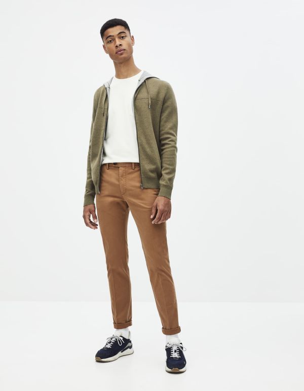 Cardigan à capuche bicolore SUPIMA