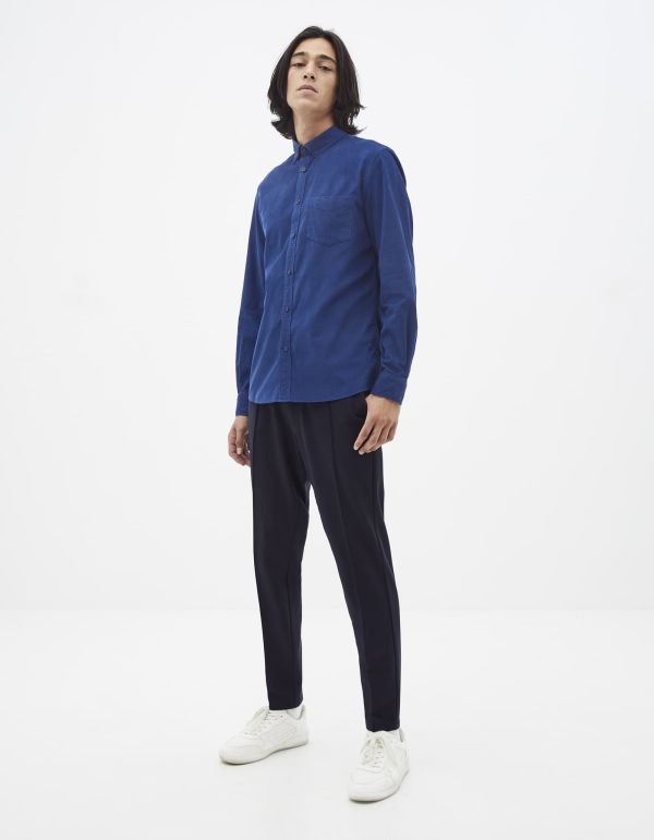 Chemise slim 100% coton en velours