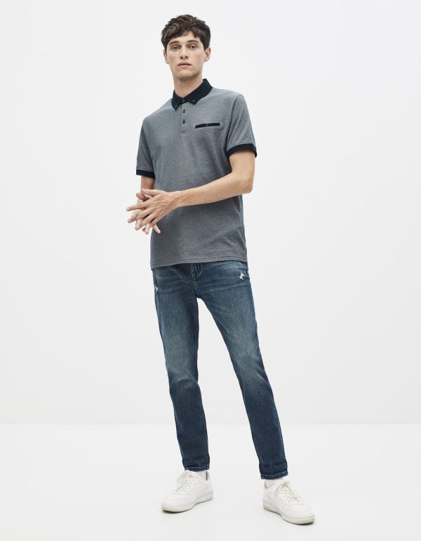 Polo coton mélangé