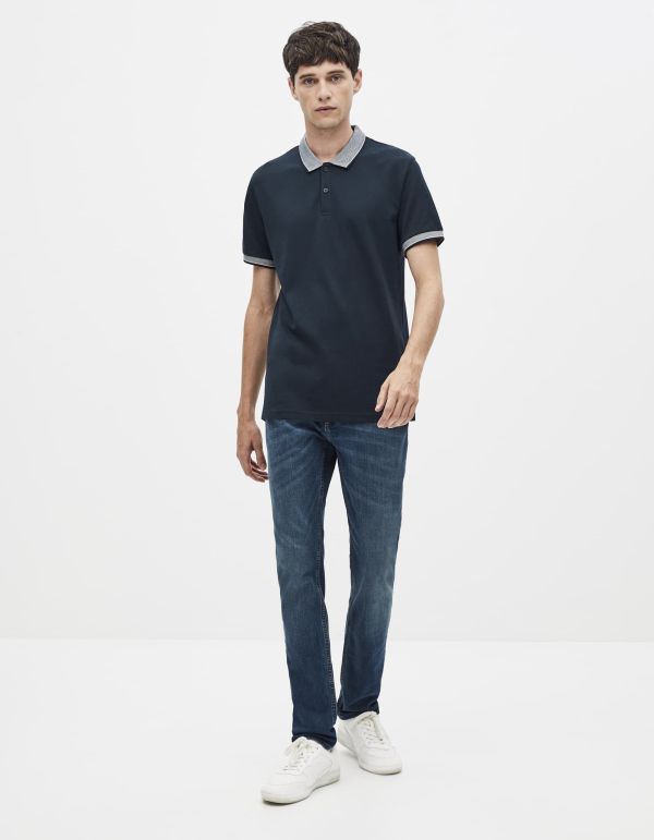 Polo coton mélangé