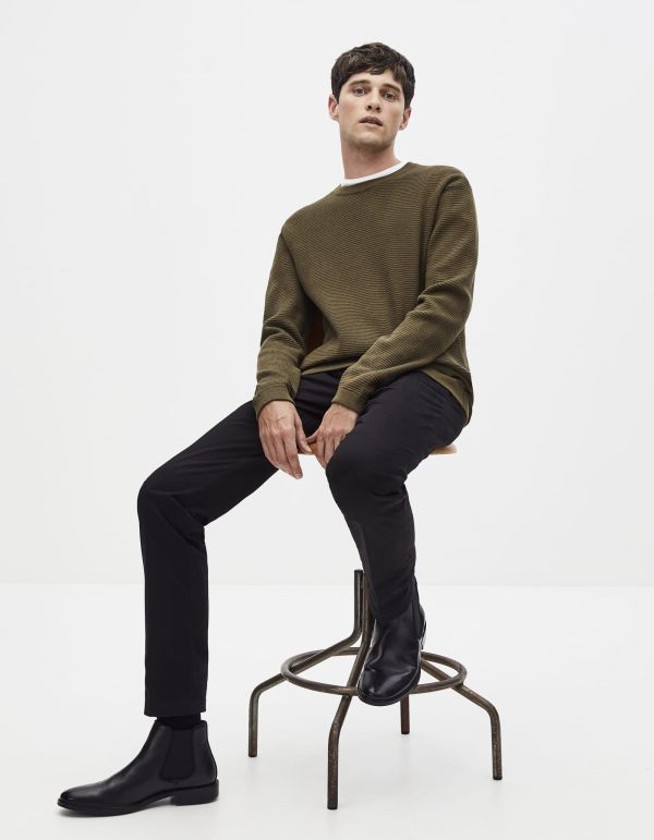 Pull col rond 100% coton