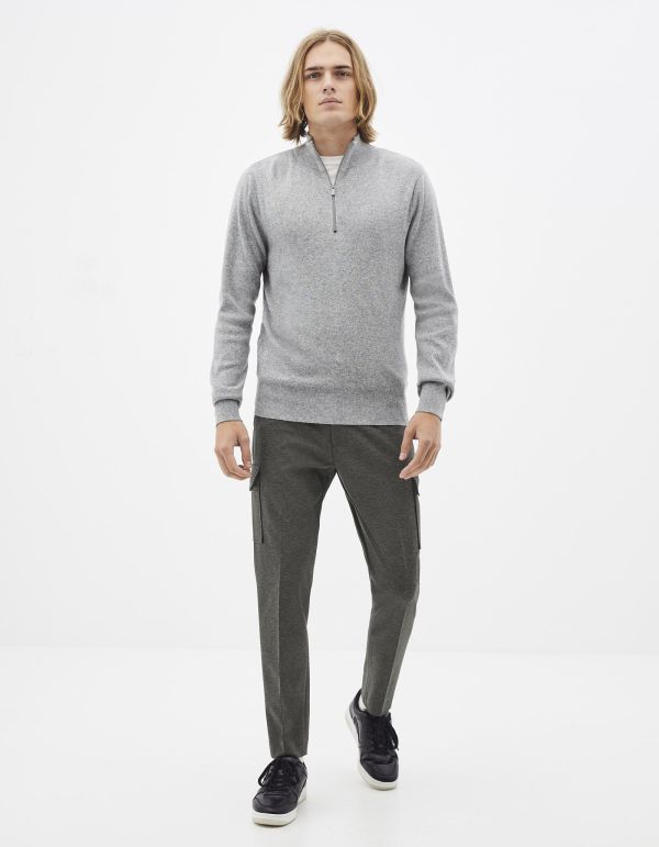 Pull col montant zippé soft touch