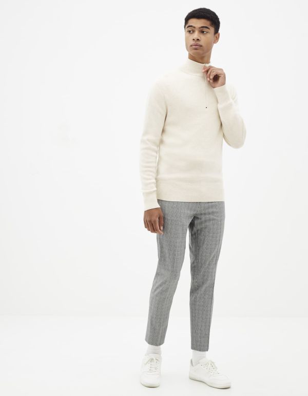 Pull col montant zippé soft touch