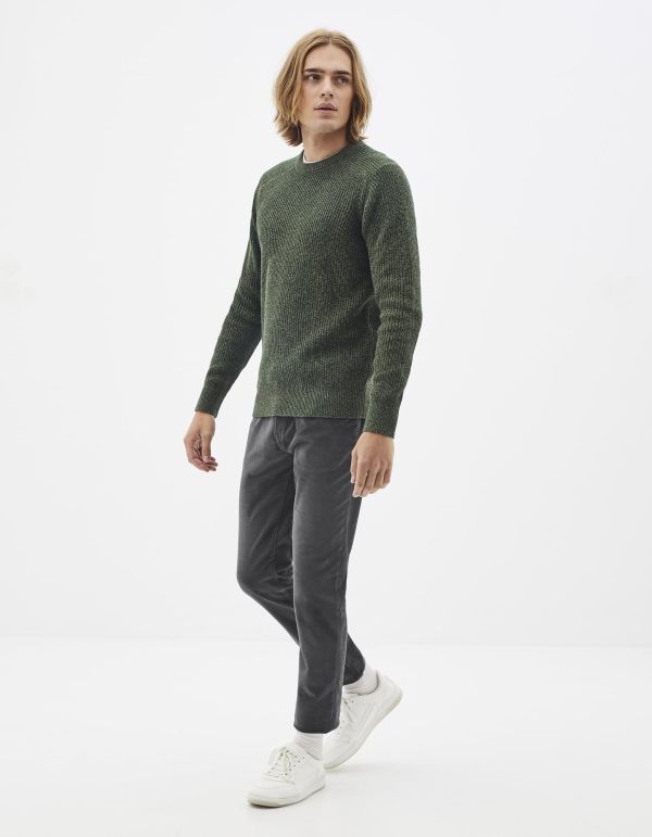 Pull col rond coton mélangé