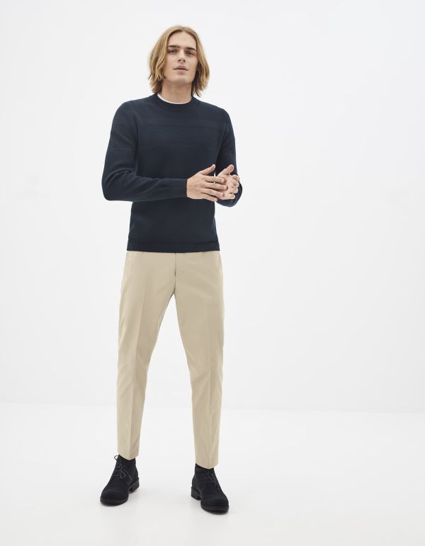 Pull col rond 100% coton