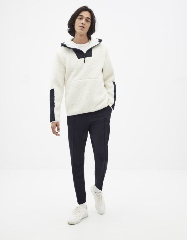 Sweat sherpa à capuche