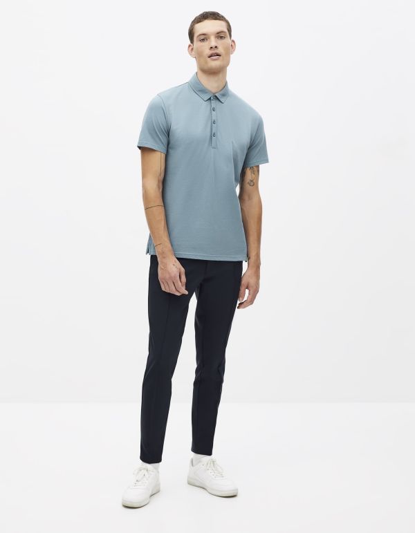Polo coton mélangé