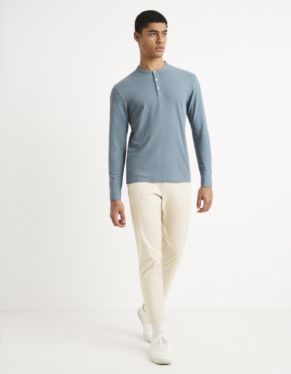 T-shirt col rond coton mélangé