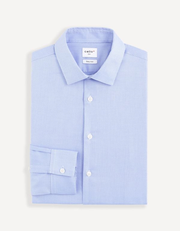 Chemise slim repassage facile 100% coton