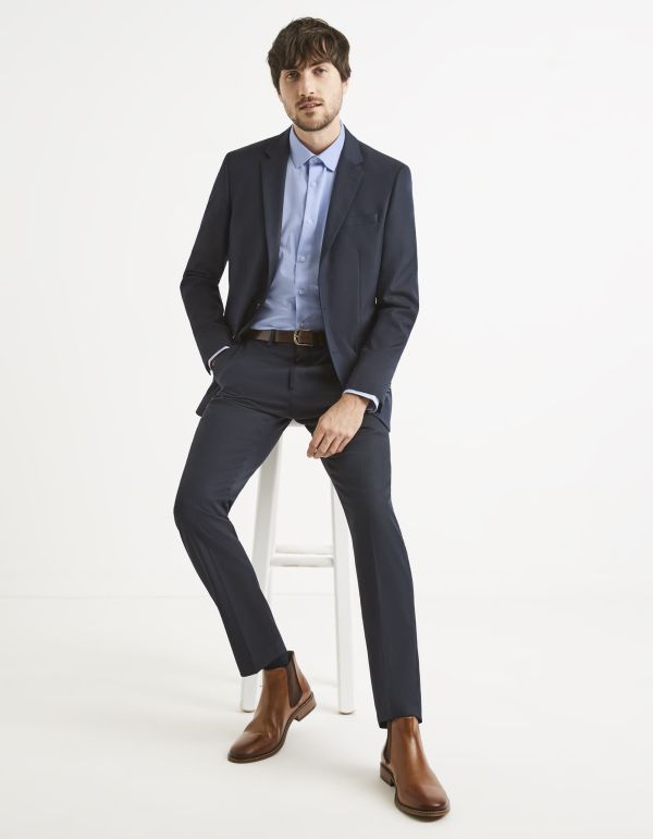 Chemise slim repassage facile 100% coton