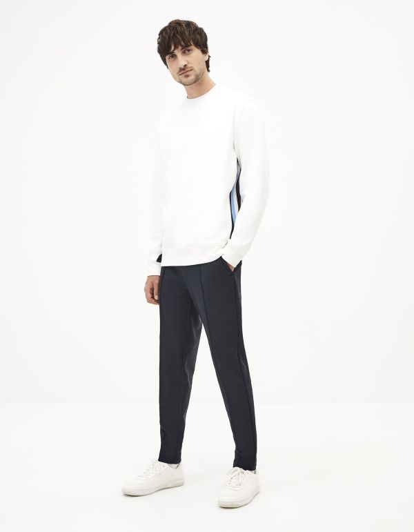 Sweat col rond coton mélangé