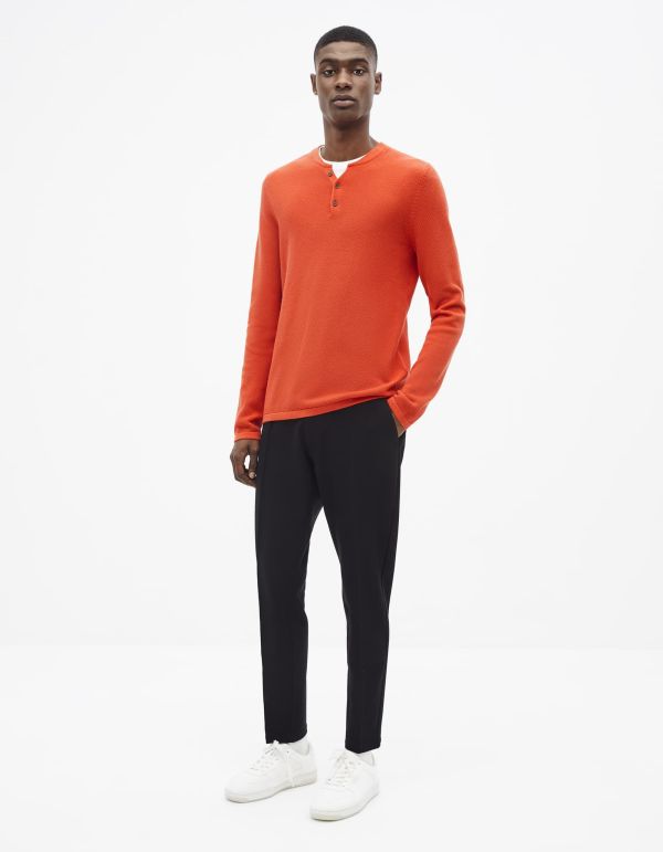 Pull col tunisien 100% coton