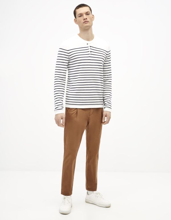 Pull col tunisien 100% coton