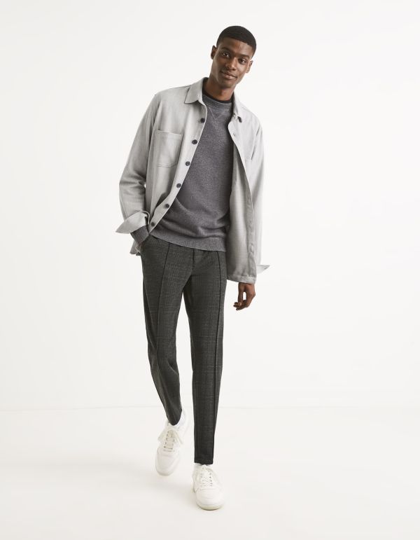 Pull col rond coton mélangé