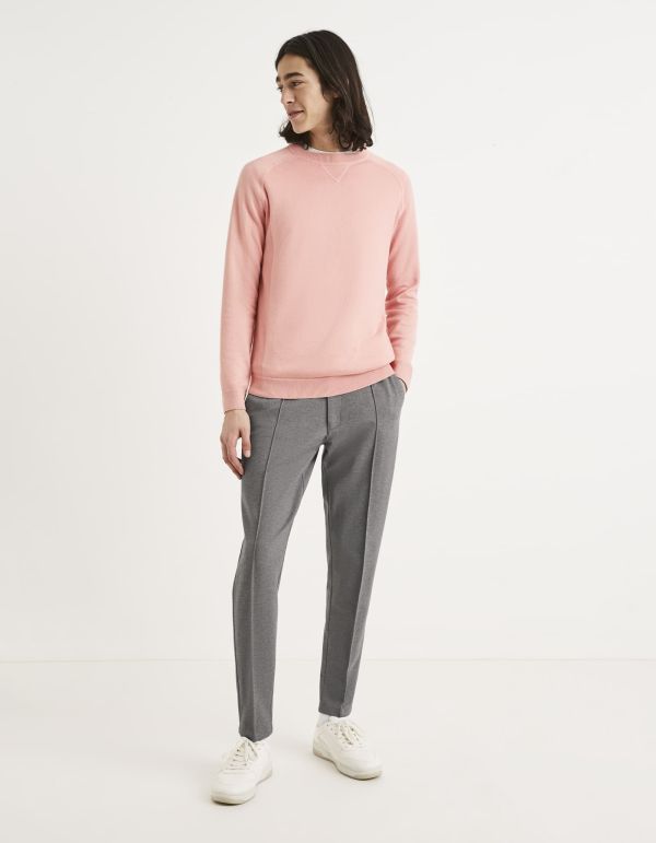 Pull col rond coton mélangé