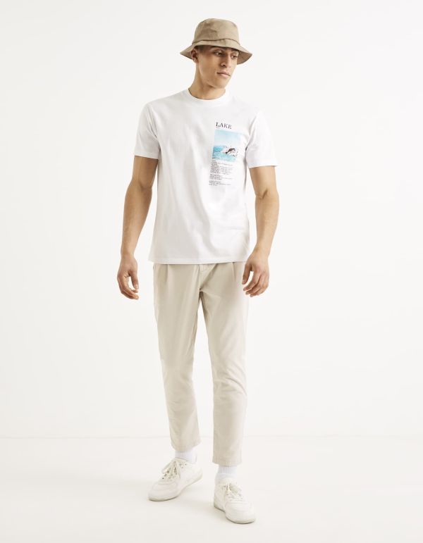 T-shirt col rond 100% coton