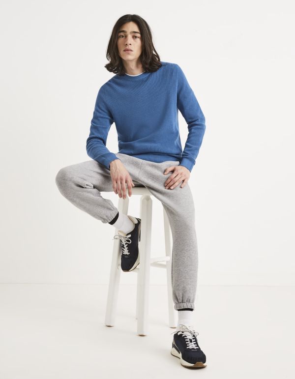 Pull col rond 100% coton