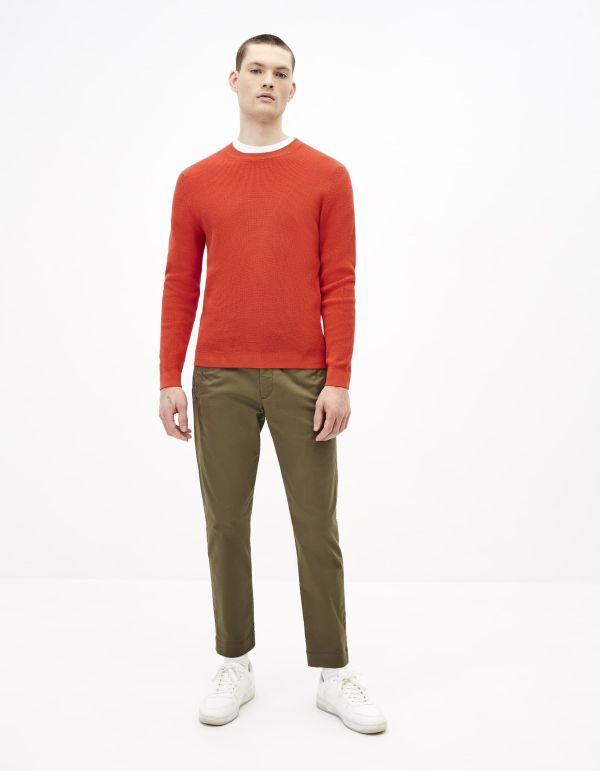 Pull col rond 100% coton