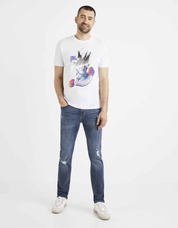 T-shirt col rond 100% coton