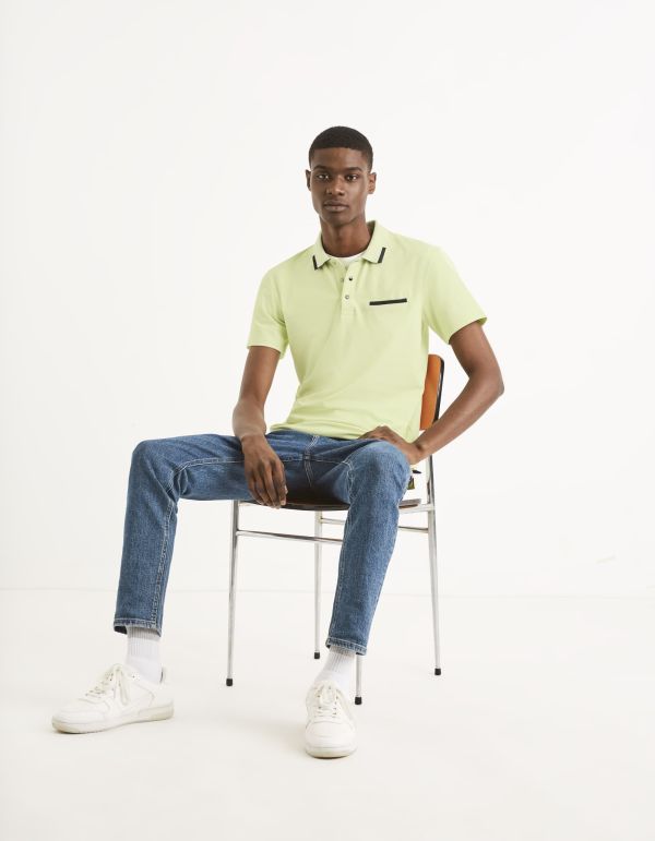 Polo coton mélangé