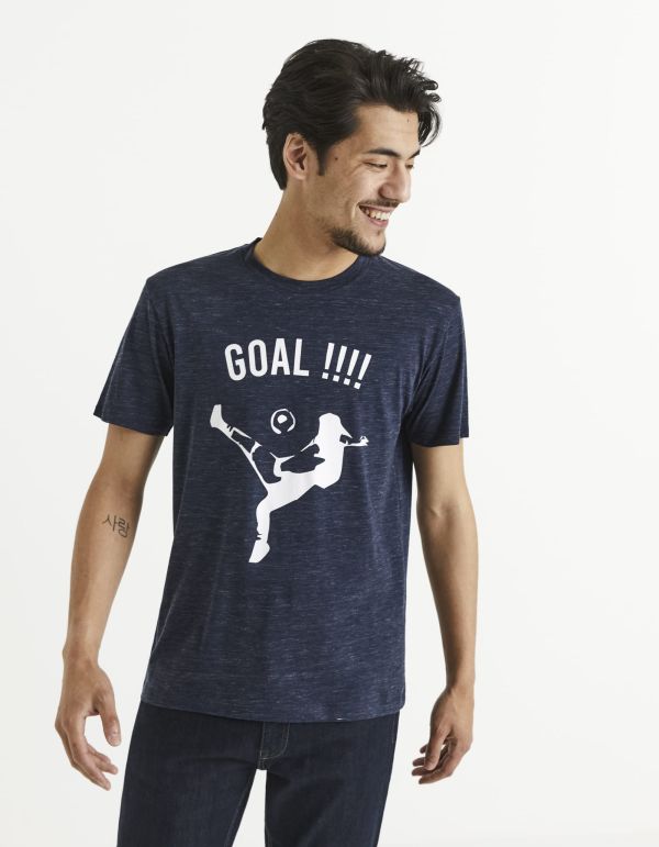 T-shirt col rond coton mélangé