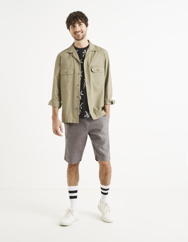 Bermuda en lin et coton