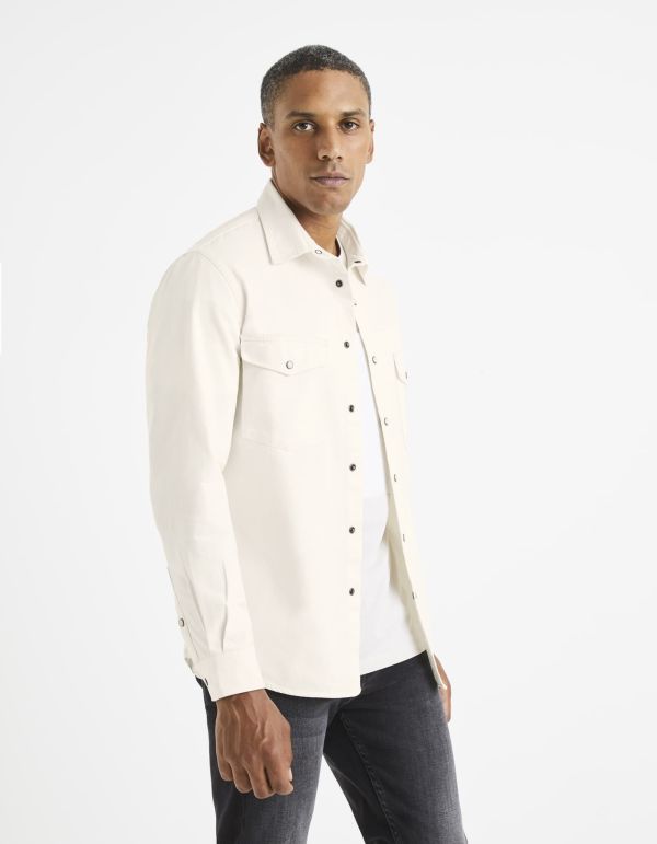 Chemise modern fit en jean 100% coton