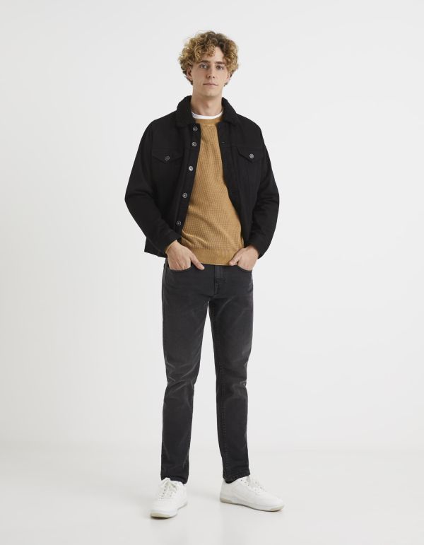 Pull col rond 100% coton