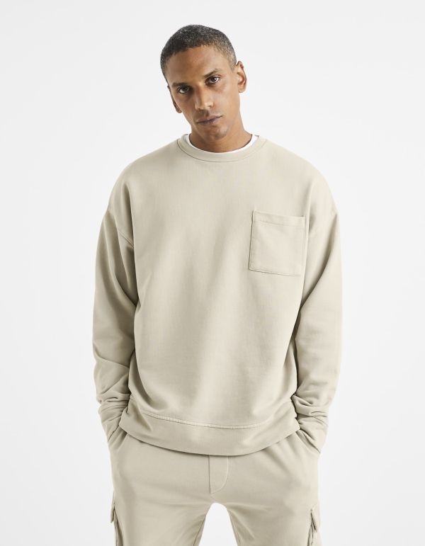 Sweat col rond 100% coton