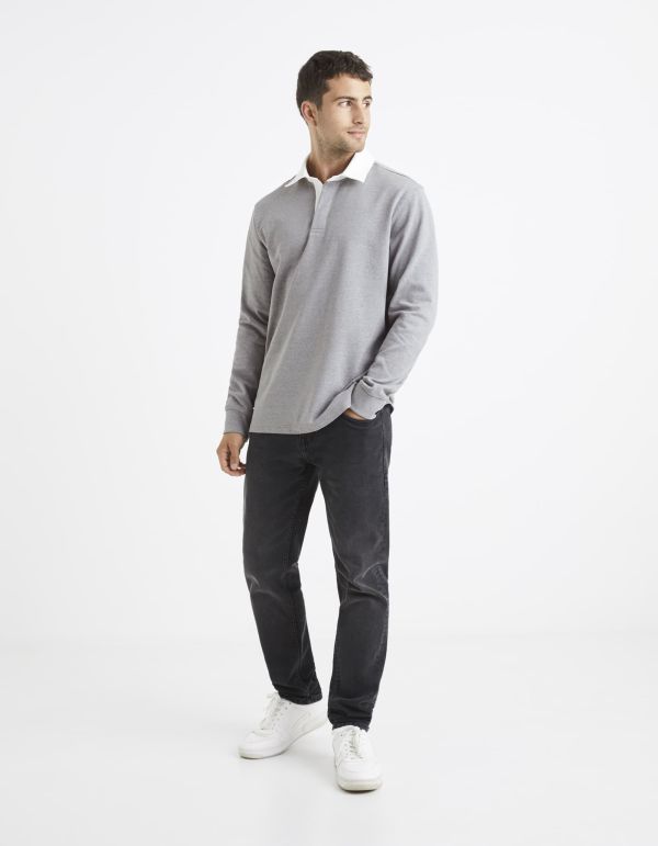 Polo piqué manche longues 100% coton