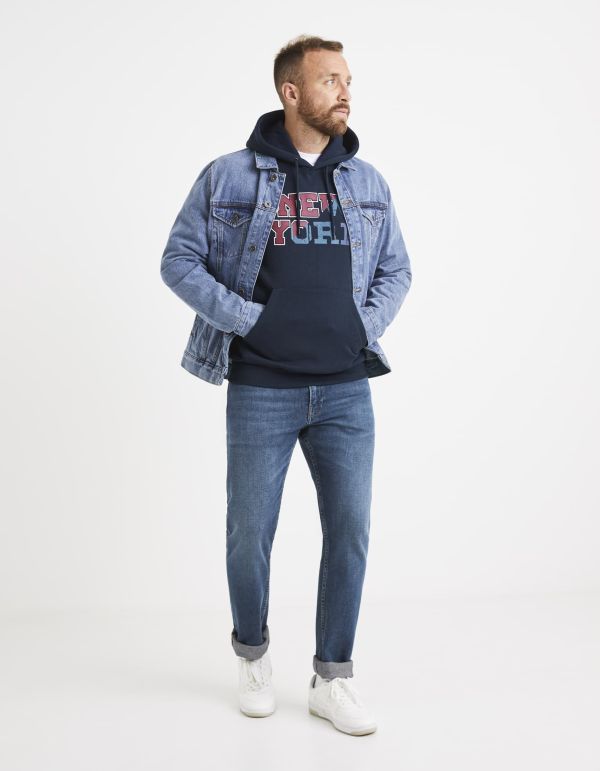 Sweat à capuche en coton mélangé