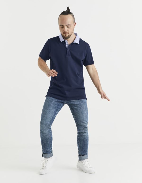 Polo coton mélangé
