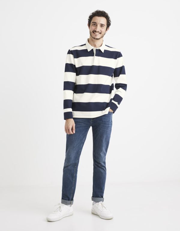 Polo manches longues 100% coton