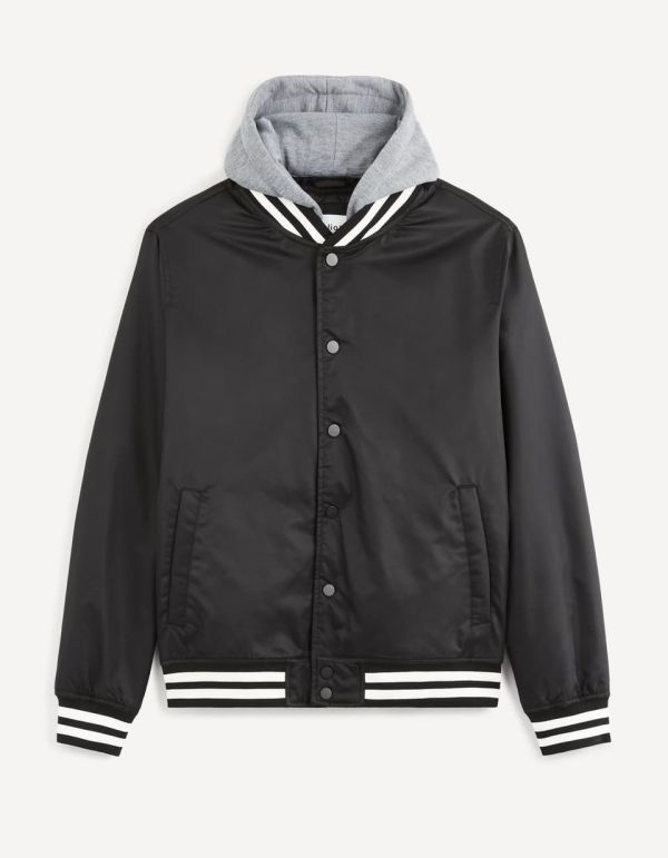 Blouson teddy capuche amovible