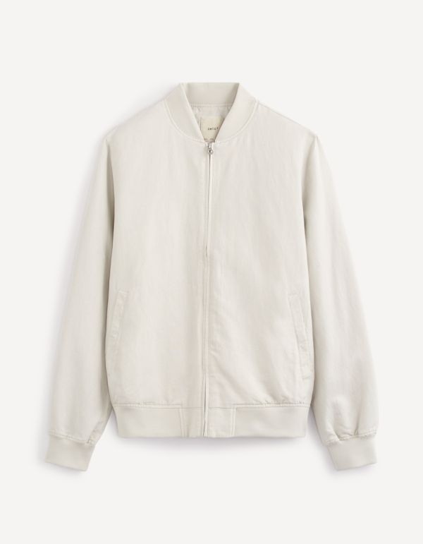 Bomber en coton et lin